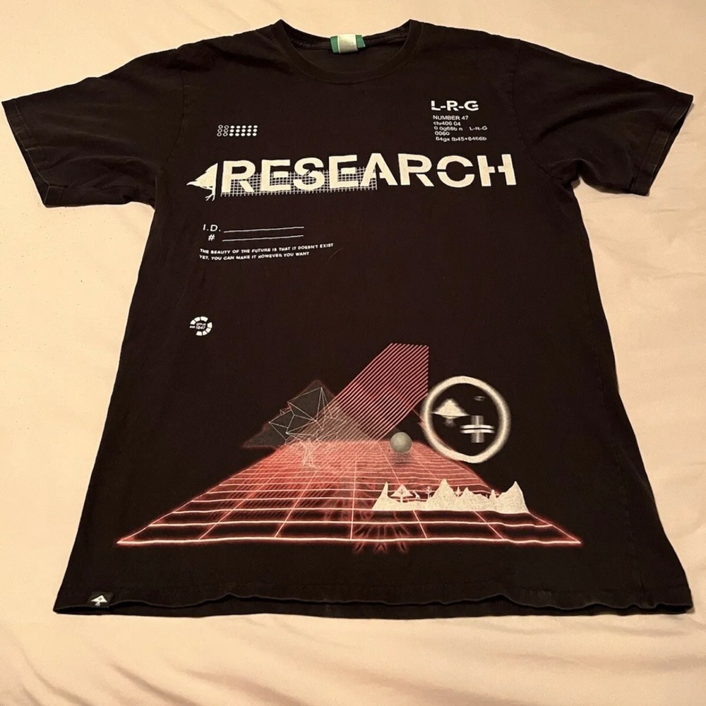 LRG Research Lifted Group Men’s XL Black Short Sleeve T-Shirt